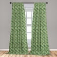 thumbnail image 5 of Ambesonne Palm Leaf Curtains, Rainforest Foliage, Pair of 28"x84", Green Apple Green, 5 of 5