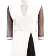 thumbnail image 5 of Samickarr Summer Savings Clearance Summer Dresses For Women Plus Size Dress For Women Sundresses Women's Casual Letter Color Matching Flared Sleeve Mid-length Plus Size Dress, 5 of 5