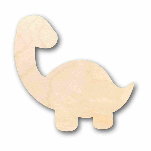Unfinished Wood Baby Dinosaur Brontosaurus Silhouette - Craft- up to 46" DIY 20" / 1/8"