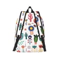 thumbnail image 2 of Honeii Alpaca Flower Print Canvas College Laptop Backpack, Durable Rucksack Travel Notebook Bag School Backpack Book Bag for Men Women-Small, 2 of 7