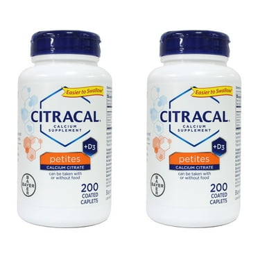 2 Pack - Citracal Petites with Vitamin D3 200-Count 200 Tablets Each