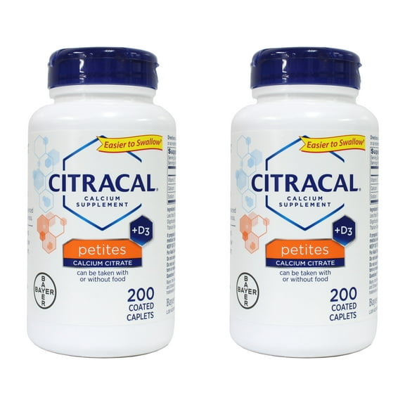 2 Pack - Citracal Petites with Vitamin D3 200-Count 200 Tablets Each