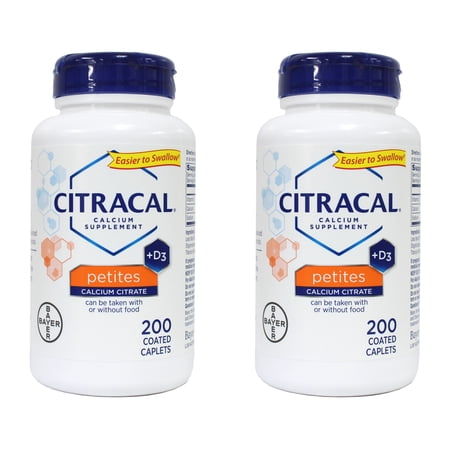 2 Pack - Citracal Petites with Vitamin D3 200-Count 200 Tablets Each