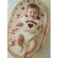 thumbnail image 4 of BemeyourBBs Newborn Baby Girl My First Valentines Day Outfit Romper Overall Heart Embroidery Bodysuit Overalls Cute Infant Spring Summer Clothes, 4 of 9