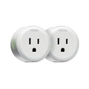 iHome Smart Plug, 10A Wi-Fi Outlet, Works with Alexa & Google Home, App Control, Timer, White, 2-Pack