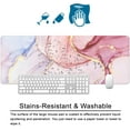 thumbnail image 3 of Pink Marble Gaming Mouse Pad Large Mouse Pad Office Desk Accessories XL Marble Desk Mat 31.5x11.8x0.12 inch Marble Desk Pad Keyboard Pad (Pink Marble), 3 of 6