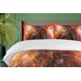 thumbnail image 4 of Ambesonne Nebula Duvet Cover Set, Gas Cloud in Deep Space, King, Burnt Orange Black, 4 of 6