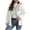 White, variant on Riecok Casual Jackets for Women Long Sleeve Hooded Jackets Zip Up Fuzzy Coats with Pockets Cute Printed Stylish Outerwear