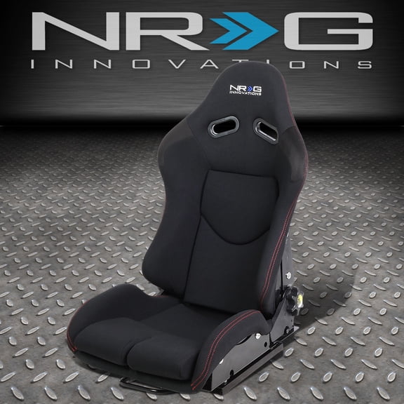 RSC-400BK RECLINABLE FABRIC RACE RACING BUCKET SEAT W/SLIDER
