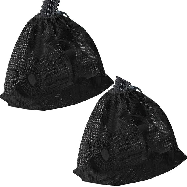 Bolsa de barrera para bomba, bolsa de filtro para bomba de estanque, bolsa de malla para bomba grande, bolsa de medios negra para filtros biológicos para estanques y sumergibles al aire libre
