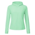 thumbnail image 4 of Miluxas Womens Sun Hoodie UPF 50+ UV Protection Long Sleeve Hoody Jackets Lightweight Rash Guard Outdoor Sun Shirts for Hiking Fishing Active Mint Green, 4 of 7