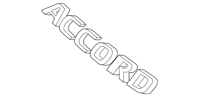 Genuine OE Honda Nameplate - 75722-TVA-A01