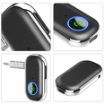 thumbnail image 3 of Adaptador Aux Bluetooth para coche, adaptador Aux Bluetooth 5.0 para estéreo de coche/casa/auriculares con cable. Rojo Verde portátil, 3 of 8