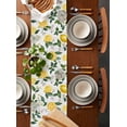thumbnail image 5 of Lemon Fruit Burlap Cotton Table Runner 13x90 Inches Long, Spring Pastoral Flowers Petal Country Farmhouse Table Runners, Outdoor Dining Tablecloths Decor for Baby Shower/Party/Wedding, 5 of 6