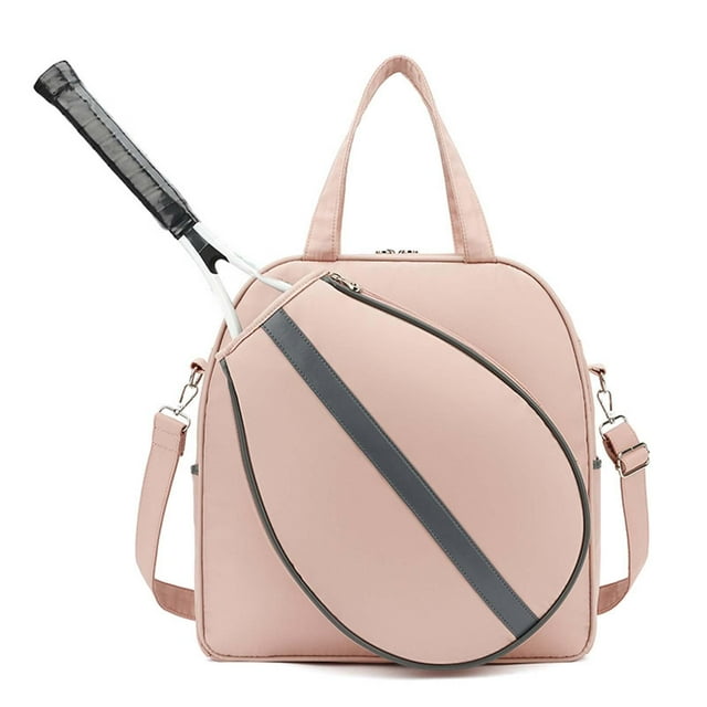 Bolsa de raqueta de , sostiene una raqueta de individual, bolsas de de hombro portátiles para mujeres, bolsa de mano separada seca y Rosado shamjiam Bolso de tenis de bádminton
