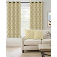 thumbnail image 2 of Yellow Morocco Blackout Curtains 84 Inches Length, Farm Country Moroccan Geometric Plaid Window Treatment Thermal Insulated Drapes for Bedroom Living Room 2 Panels 84x84 Inches, 2 of 8