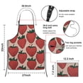 thumbnail image 3 of Red Strawberry Plants Fruit Beige Pattern Apron-Garden Aprons for Women with Pockets-Cotton Linen Waterproof Kitchen Cooking Gardening Aprons Adjustable for Kitchen,Cooking,BBQ and Salon 33x27 Inch, 3 of 7