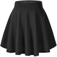thumbnail image 2 of Women's Basic Flared Casual Mini Skate Skirt Versatile Stretchy, 2 of 4