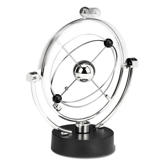 Perpetual Motion Desk Sculpture Toy - Kinetic Art Galaxy Planet Balance Mobile - Magnetic Executive Office Home Décor Tabletop Toy - Men Women Stress Relief