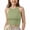 BG07_Green, variant on Dwellite Tank Tops for Girls Athletic Ribbed Knit Fashion Crewneck Crop Tops Casual Basic Solid Color Camisole Light Green 150