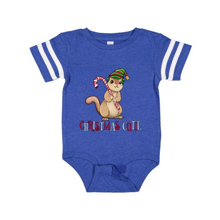 

Inktastic Christmas Cutie Chipmunk with Candy Cane Gift Baby Boy or Baby Girl Bodysuit