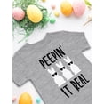 thumbnail image 3 of Easter Shirts for Kids Hip Hop Easter Bunny Funny Gift for Easter Peepin it Real Peepin' Gray 4T, 3 of 6