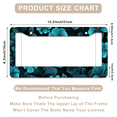 thumbnail image 3 of 1 Pcs Blue Flowers License Plate Frame, License Plate Cover for Car Decorative Parts, Aluminum License Plate Bracket Holder Rust-Proof Weather-Proof for US Standard Car, 3 of 9