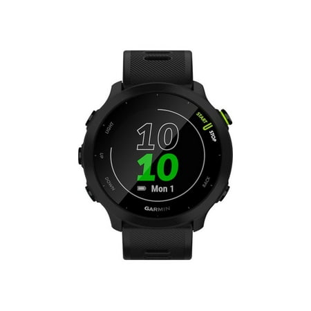 Garmin Forerunner 55 - Black - sport watch with band - silicone - black - display 1.04" - Bluetooth, ANT+ - 1.3 oz