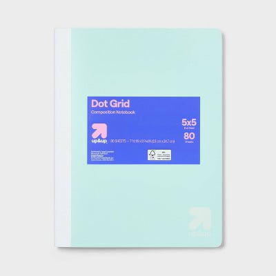 Dot Grid Composition Notebook 7.5"x9.75" Poly Cover 80 Sheets Pastel Green