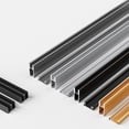 thumbnail image 2 of Glass Sliding Door Hardware Kit - 5mm Thick Double U-Channel Aluminum Track with Rollers for Display Cabinet, Closet, Wardrobe, 2 of 6