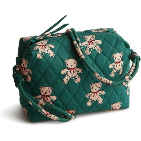 Vera Bradley Women's Premium Cotton Blake Crossbody Bag in Bear Mosaic