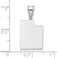 thumbnail image 3 of Sterling Silver Silver/Rhodium-Plated Utah State Pendant Made In United States xna707ss-ut, 3 of 5