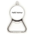 thumbnail image 1 of Hola mundo islandés Acero inoxidable Metal cerveza tapa sacacorchos, 1 of 3