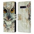 thumbnail image 1 of Head Case Designs Officially Licensed Riza Peker Animals Owl II Leather Book Wallet Case Cover Compatible with Samsung Galaxy S10, 1 of 6