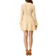 thumbnail image 4 of INSPIRE CHIC Vestido Floral con Cuello de Muñeca y Lazo en la Parte Frontal con Volantes en las Mangas A Line Amarillo Claro XL, 4 of 6