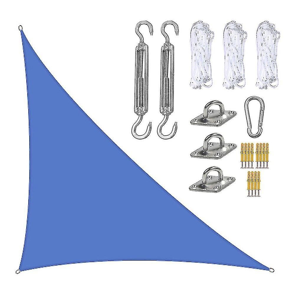 Toldo Vela 3x4 Toldo Tipo Vela Triangular De 16.4 Ft X 16.4 Ft X 16.4 Ft, Impermeable Y Resistente A Los Rayos UV Para Patio, Jardín, Al Aire Libre, Restaurante, Patio Trasero