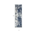 thumbnail image 3 of 4' Blue Abstract Power Loom Round Rug, 3 of 11