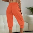 thumbnail image 5 of Diufon Capris Pants for Womens Casual Elastic High Waist Pants Solid Color Bottom Pants, 5 of 7