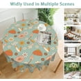 thumbnail image 3 of Mushrooms Round Tablecloth 60 inch,Groovy Hippie Flowers Circle Table Cloth Polyester Waterproof Stain Wrinkle Free Table Cover for Home Kitchen Dining Party Pinic Patio Outdoor Decor, 3 of 6