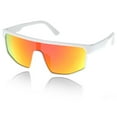 thumbnail image 1 of Unique Bargains 1 Pcs Motorcycle Riding Goggles PC Cycling Sunglasses Red Lens White Frame, 1 of 6