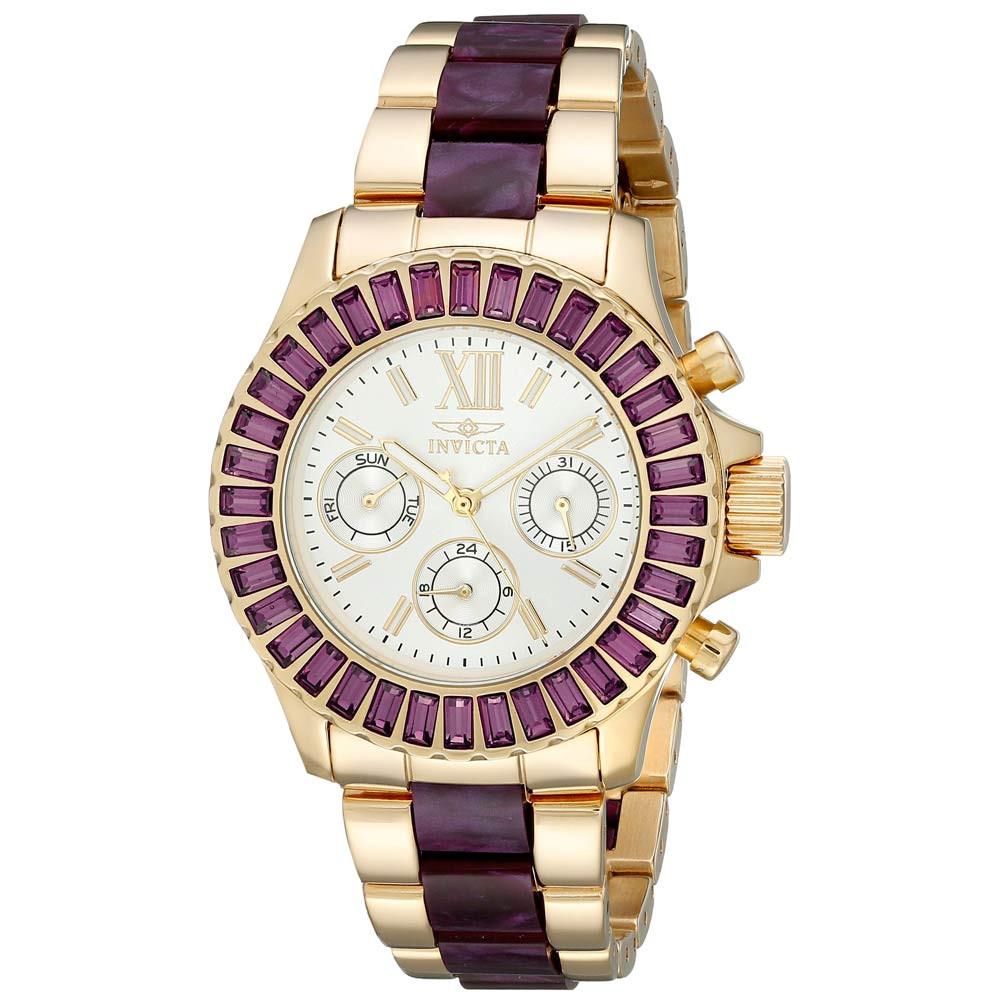 Invicta Angel 20493 gold purple 38mm watch SS women’s 8” band Invicta Angel 20493 gold purple 38mm watch SS women main image 3