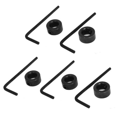 8mm Woodworking Drill Bit Depth Stop Collar Ring Positioner Locator Tool 5 Pcs