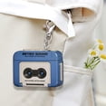 thumbnail image 4 of Vintage Tape Recorder Keychain - Mini Retro Recorder & Tape Bag Pendant for Keys Backpacks & Purses, Cute Nostalgic Key Ring Charm, Durable Small Accessory Ornament for Easter Decor, 2*2*1in, Blue, 4 of 7