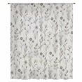 thumbnail image 2 of Gray Flowers Sheer Curtains 84 Inches Long, Spring Summer Farmhouse Botanical Light Filering Curtains, Breathable Simi Curtain Privacy Drapes for Living Room Bedroom Lightweight Window Treatment, 2 of 9