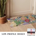 thumbnail image 3 of Bohemian Retro Floral Non-Slip Entryway Door Mat,Boho Indoor Decor Durable Low Plush Door Mat,Washable Welcome Rug for Patio Hallway Home Decor 16x47 Inches, 3 of 7