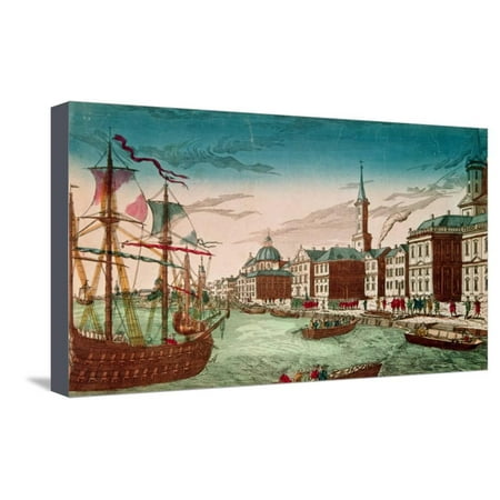 The Landing of English Troops at New York, September 1776, Pub. by J. Chereau, Paris Stretched Canvas Print Wall