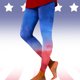 thumbnail image 1 of MKLEKYY Leggings para mujer Leggings con estampado tie dye del Día de la Independencia para mujer Leggings deportivos de levantamiento Pantalones de yoga, 1 of 4