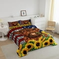 thumbnail image 2 of Juego de Cama King,Girasol Highland Cow Juego de Cama Girasol para Vaquero, 2 of 6