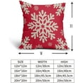 thumbnail image 5 of Light Red Christmas Pillow Covers 20x20 Inch Set of 2, Xmas Snowflakes Rustic Winter Themed Decorative Throw Pillow Cases Outdoor Linen Cushion Covers Seasonal Farmhouse Sofa Couch Bed Decor, 5 of 6