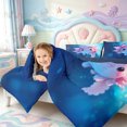 thumbnail image 4 of Manfei 3D Print Axolotl 7pcs Queen Bedding,Kawaii Animals Pattern Bedding Comforter Set Queen,Navy Blue Reversible, 4 of 7